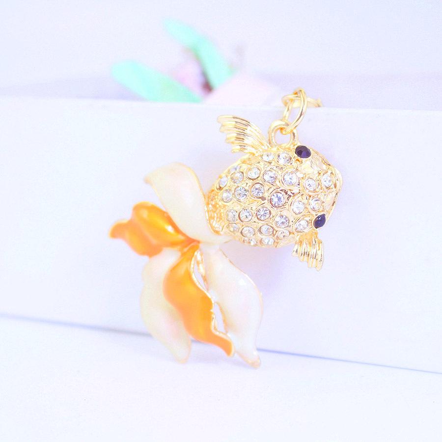 

Брелок с капающим маслом в виде золотой рыбки: Металлическая подвеска в виде морского животного, подарок-украшение в виде карпа Individually Packed in OPP Bag