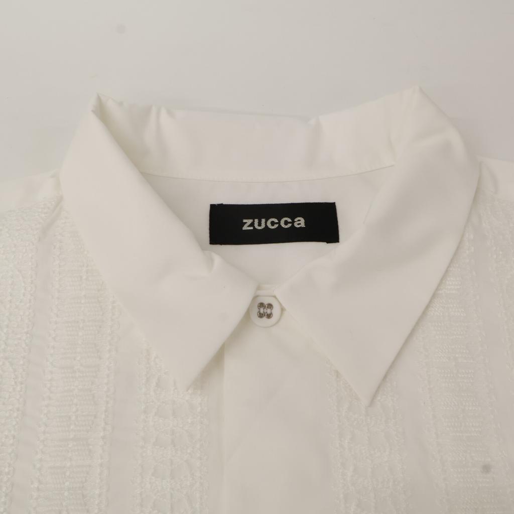 ZUCCa [Excellent Condition] CZ54FK520 Ladder Lace Embroidered Short Sleeve Shirt/ tops M whiteUsed