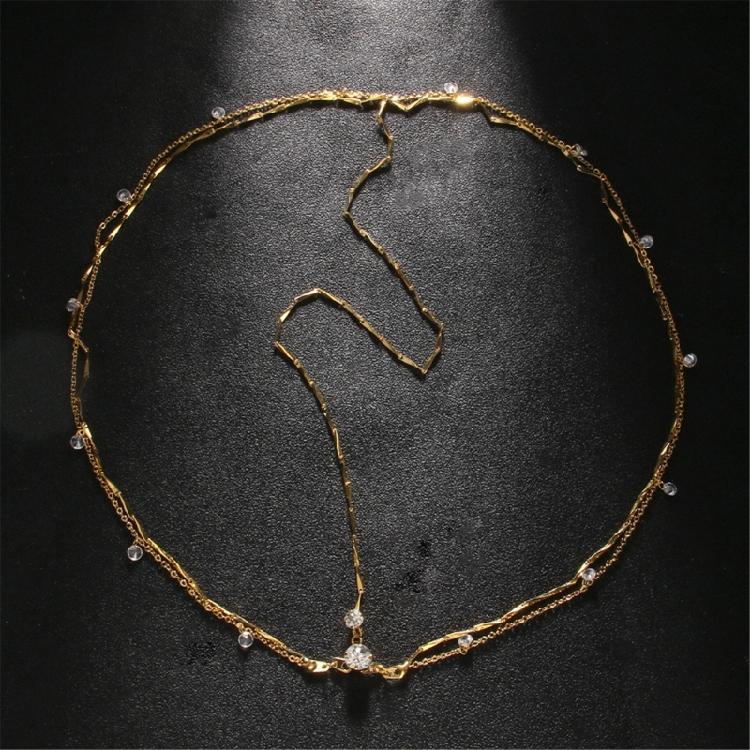 Fashion Bridal Wedding Ornament Elegant Forehead Chain Indian Rhinestone Jewelry