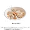 StarHome Dumpling Plate Double-layer Drainage Plate Round Dumpling Plate with Vinegar Dish Divided Snack Plate