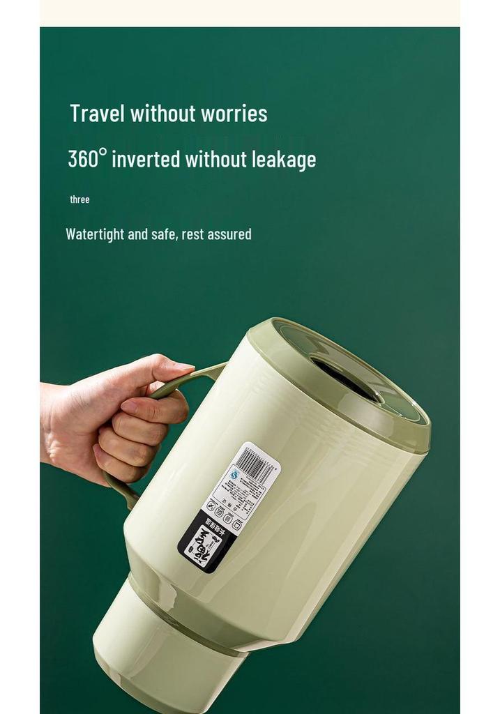 Large Capacity Insulated Water Bottle with Glass Liner - Great for Home or Dormitory Use, Warm Water Thermos