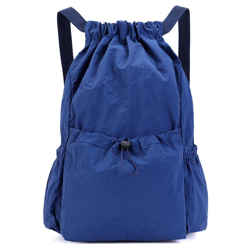 Zaino Sportivo Coulisse in Poliestere Per Uomini Donne Viaggio Outdoor Leggero Impermeabile Borsa Portaoggetti