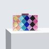 Women'S Contrasting Color Splicing Acrylic Dinner Bag Shoulder Diagonal Span Wedding Banquet Clutch Bag