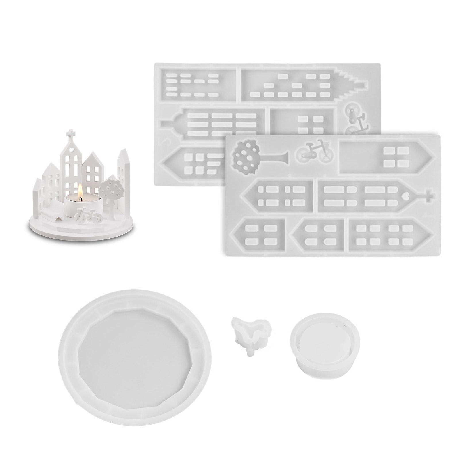 

Силиконовые формы для домиков и подсвечников из смолы, многофункциональные принадлежности для рукоделия и декорирования