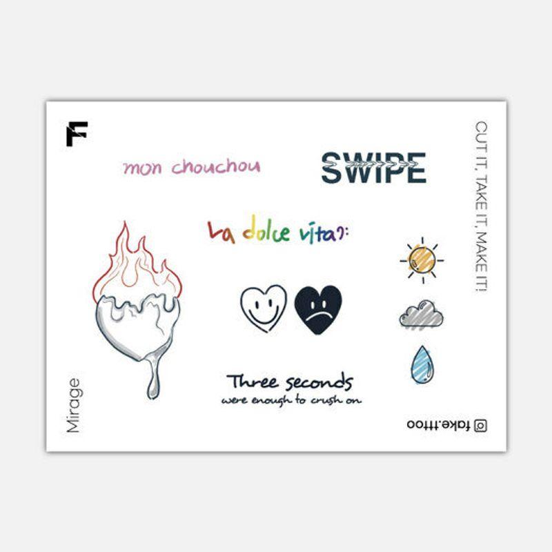 

тату-наклейка мгновенная любовь