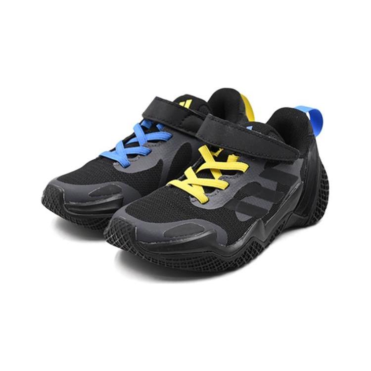Adidas 4Uture Rnr El K Slip Resistant Cushioning Low top Kids' Running Shoes Black Yellow Kids' HP3069