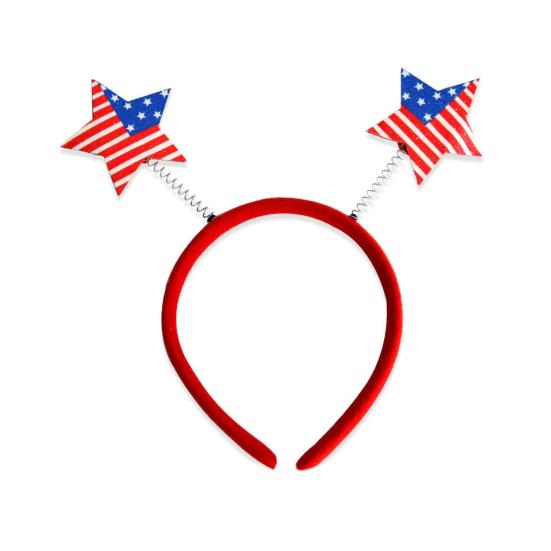

1/15 шт. праздничная повязка на голову с американским флагом, повязка на голову в честь Дня памяти, Дня независимости, июль N