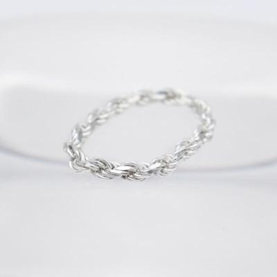 BONBEAU Bono Twist Silver Chain Ring Bono Bold Twist Chain Silver 925 Ring