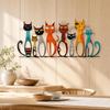 Geometric Cat Metal Wall Ornament Modern for Living Room, Entryway