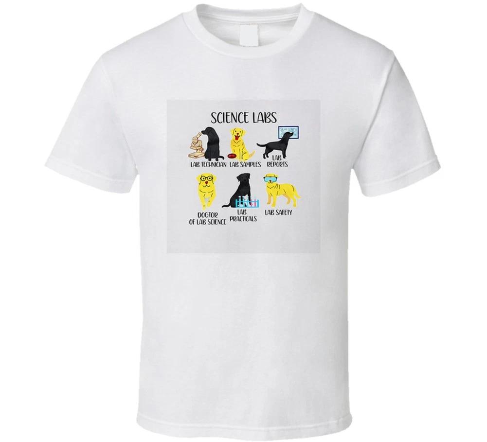 Science Labs Funny Labrador Retriever Dogs Science Teacher Gift T Shirt XL