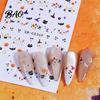 Bat Nail Decals Halloween Art Stickers, Cartoon Pumpkin Ghost for Holiday Decorations, Self-Adhesive Manicure Stickers Women Decorative Nails