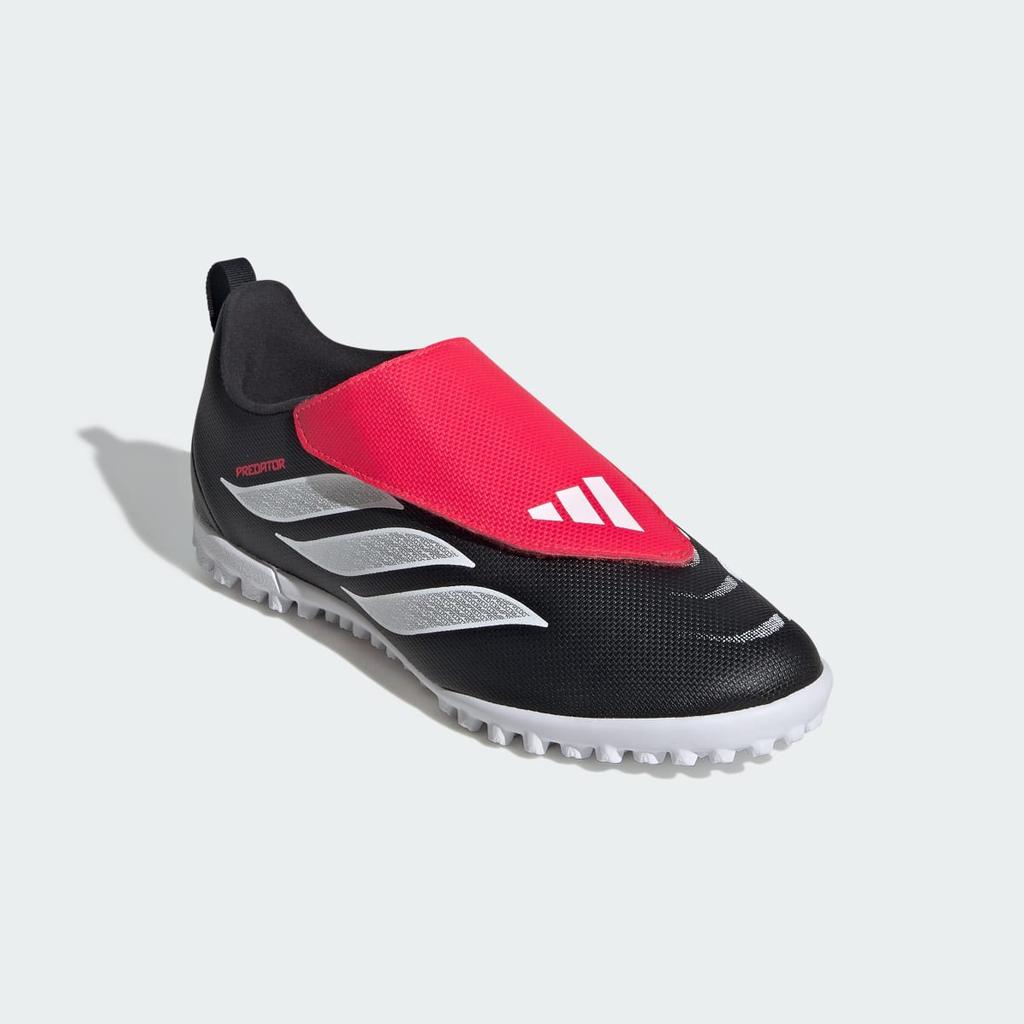 adidas PREDATOR CLUB Fold-Over Tongue Turf Football Kids KI8867 Kids' Performance Sports Shoes Core Black / Cloud White / Lucid Red