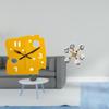 Nordic Minimalist Cheese Clock Modern Decorative Sculpture Quiet Acrylic Wall Ornament for Office