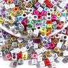 100pcs 6mm Acrylic Russian Letter Beads Square Alphabet Loose Spacer Beads For Jewelry Making DIY Necklace Bracelets Accessories