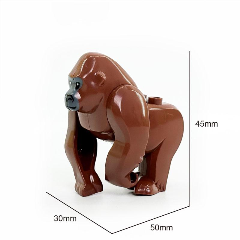 MOC Animal Scene Building Blocks Zoo Elephants Giraffes Chimpanzee Camels Goats Camel Parrots Pigeon Accessories Bricks Toys N09