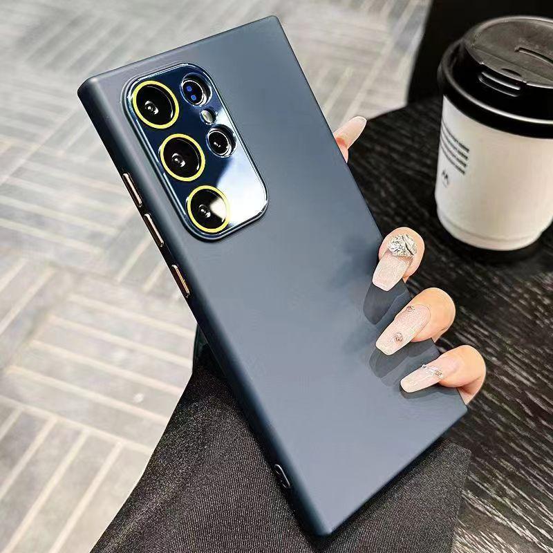 Suitable for Samsung S25 Ultra Skin Feeling Mobile Phone Case S24 Crystal Lens Film A16 Liquid S23 Silicone Soft Shell A55