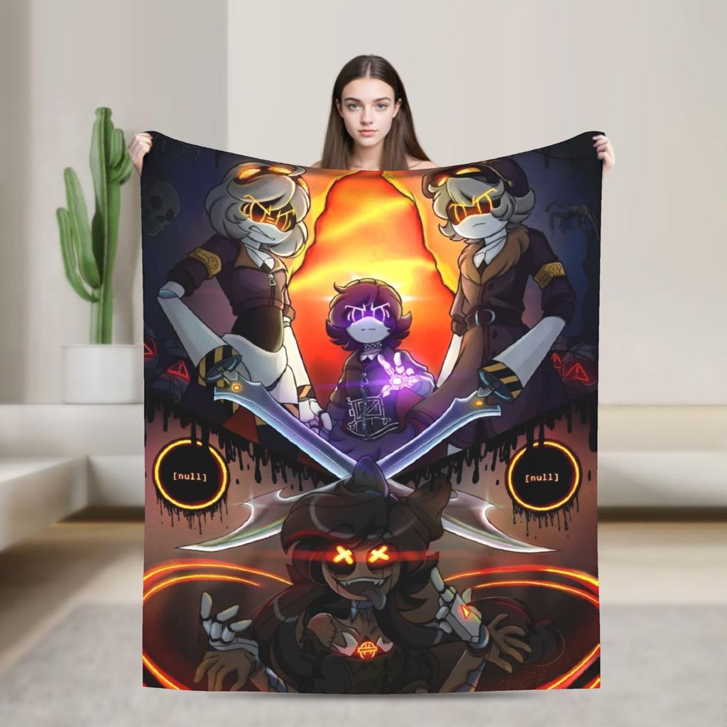 Murder Drones  Blanket Uzi Doorman Wool Funny Breathable Throw Blanket for Bedspread  Winter