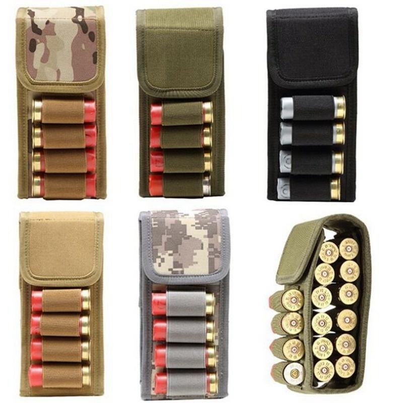Taktik Molle Dergisi Kılıfı 16 Yuvarlak 12 Ölçer 12GA Cephane Kabukları Tutucu Kartuş Tutucu Askeri Avcılık Airsoft Silah Cephane Çantası