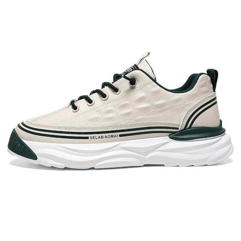 Frühlings Herrenschuhe neue atmungsaktive kleine weiße Schuhe Herren trendige vielseitige Plateau-Sneaker lässige Board-Schuhe Dad-Schuhe