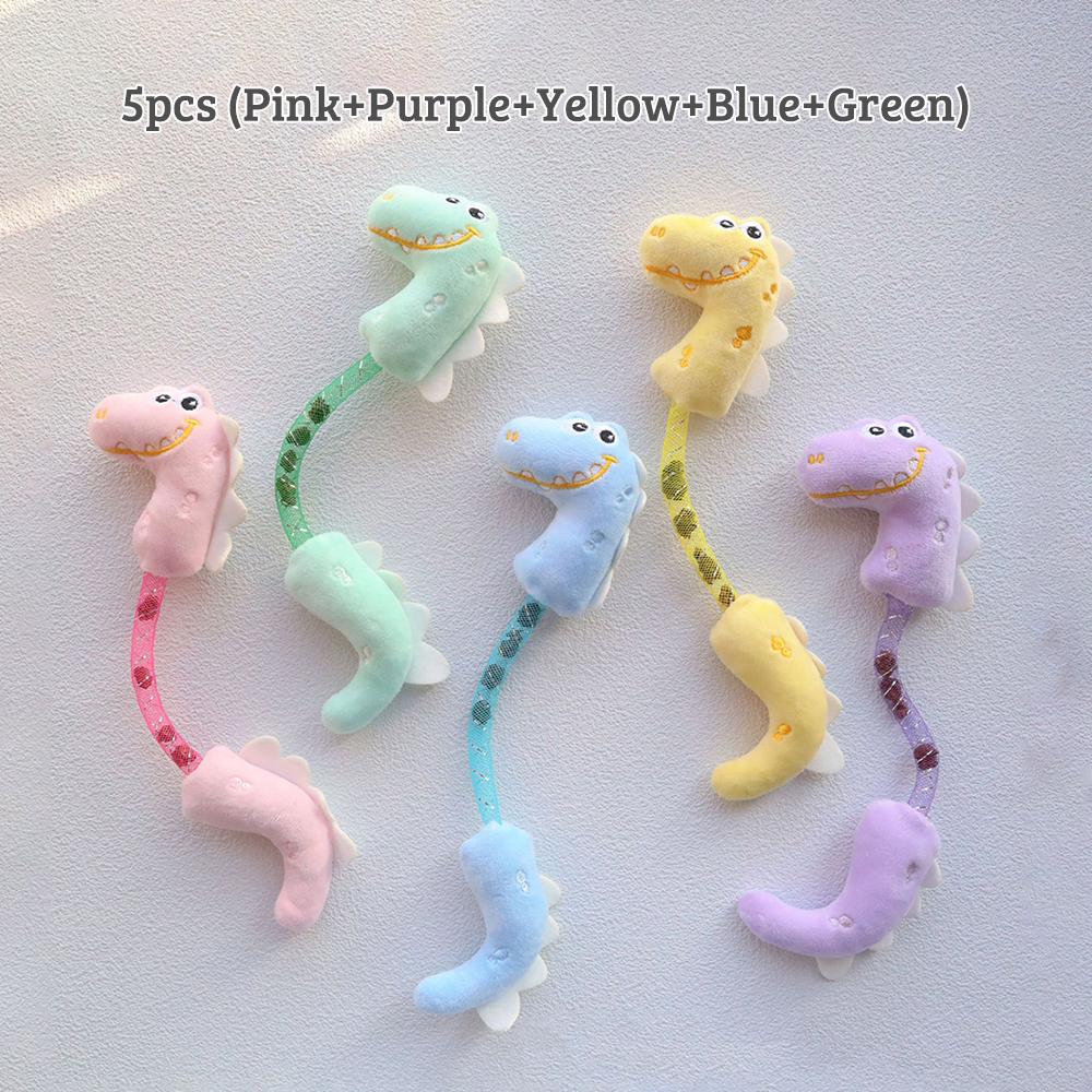 

Cute Plush Dinosaur Interactive Cat Toy Plastic Tube Pet Supplies Accessory