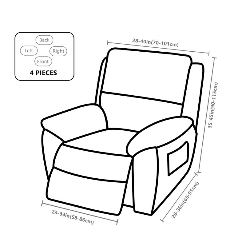 1PC Covers for Sofa Recliners, Pet Dog Kid Mat  Elastic Armchair Furniture Protector Washable Anti-slip Recliner Chair Cover