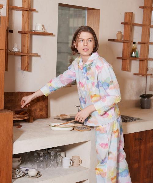 [2Dreamers] Watercolor Sky Cotton Pajama Set [Shipped from Korea] 100% Authentic