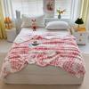 Multifunctional Colorful Faux Rabbit Fur Fleece Blanket for Sofa and Naps
