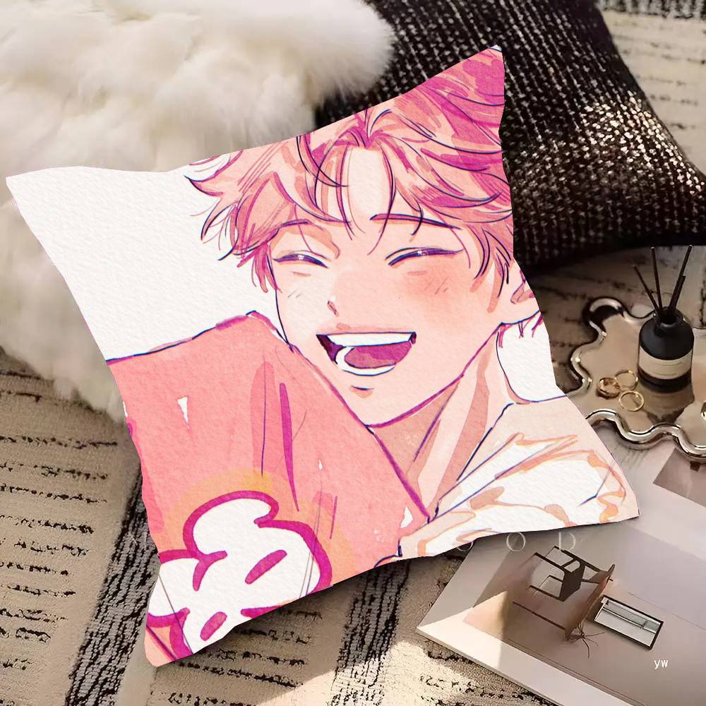 B-Bamby Аниме Певец Наволочка Модная Квадратная Наволочка Спальня Диван Гостиная Ins Декор Отдых 30cm x 30cm