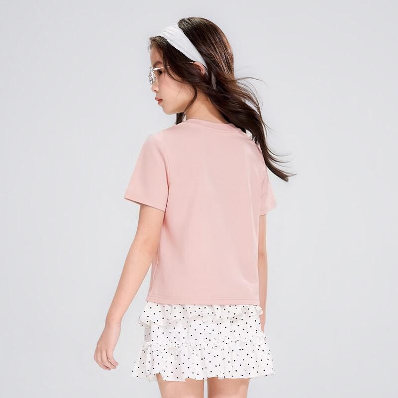 Girls' Cartoon Rabbit Print Short Sleeve T-Shirt