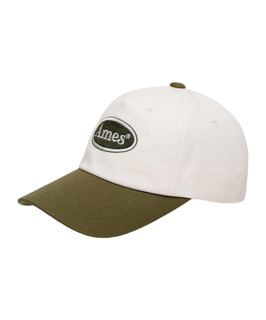 AMES-WORLDWIDE Symbol Logo Twotone Ball Cap Ivory