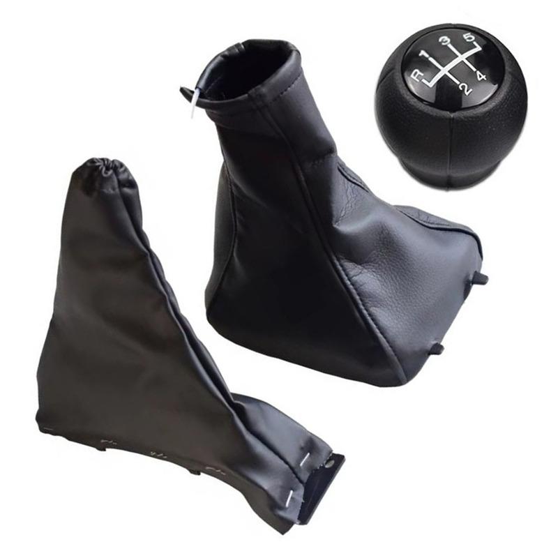 Zafira A Gear Shift Handbrake Cover Kit PU Material Stylish Car Upgrade Snug Fit Design Easy tallation Black