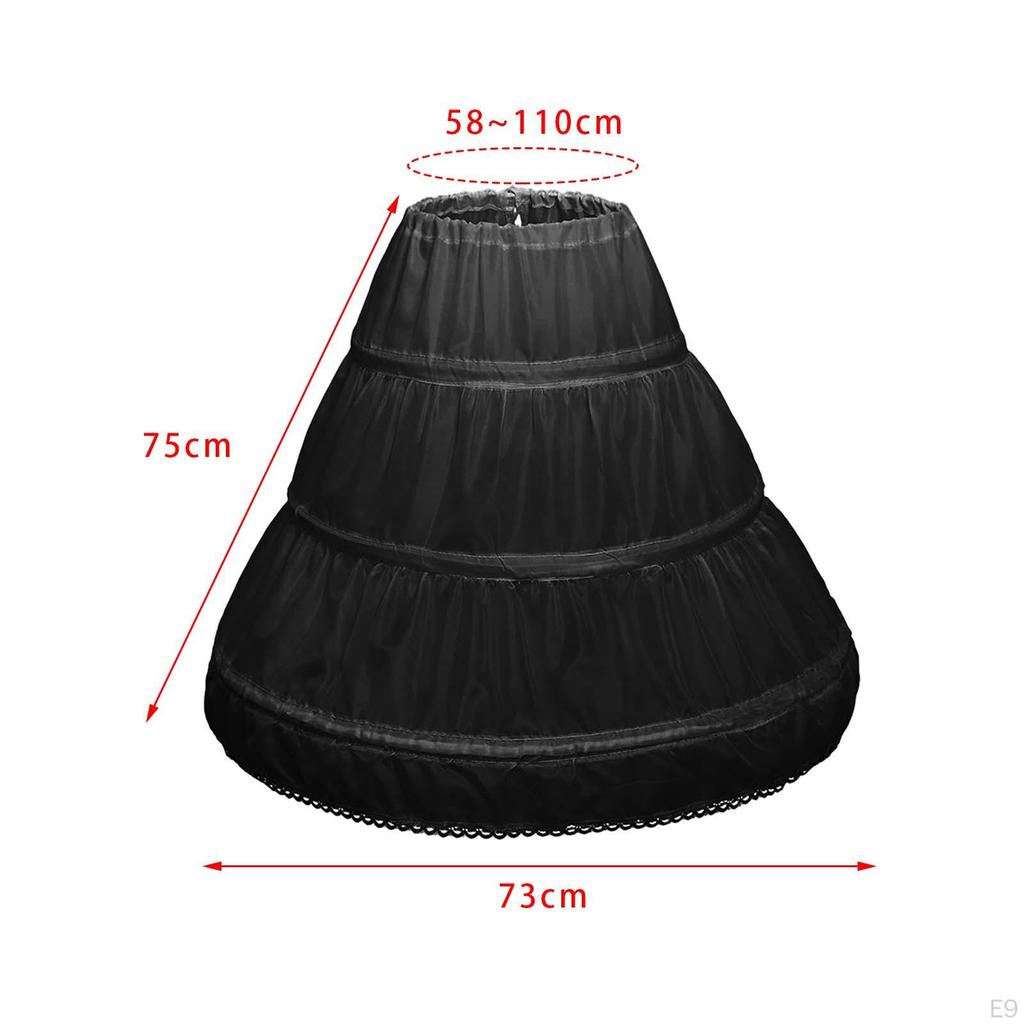 3 Hoop Petticoat Slip Girls Hoops Pannier Lolita Crinoline Underskirt Cage Skirt
