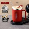 304 Stainless Steel Mugs Office Folding Spoon Portable Safe Healthy Leak-Proof Handle Cup Couple Drink Water Tea Milk Coffee Cup