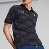Puma FW22 Seria Wyścigowa Ferrari Cały Nadruk z Logo Koszulka Polo z Krótkim Rękawem Męskie Koszulki Polo Czarna 535844-01