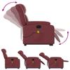 Vidaxl Reclining and Tilting Armchair with Massage, Electric, Burgundy
