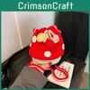 Delightful Mushroom Pattern Knitted Drawstring Bag For Children Unisex And Design Playful