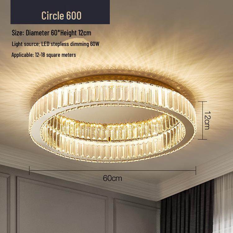 Modern Italian LED Crystal Ceiling Light for Bedroom and Dining Room