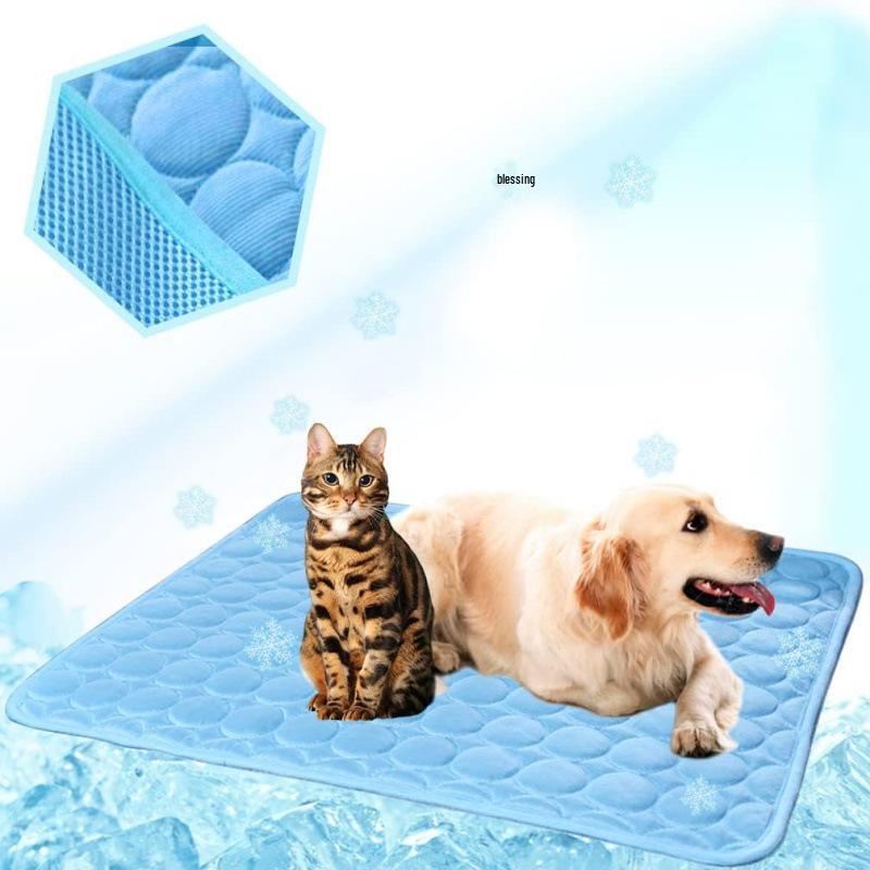 Pet Cooling Mat: Waterproof Breathable Ice Silk Sleep Pad for Dogs and Cats