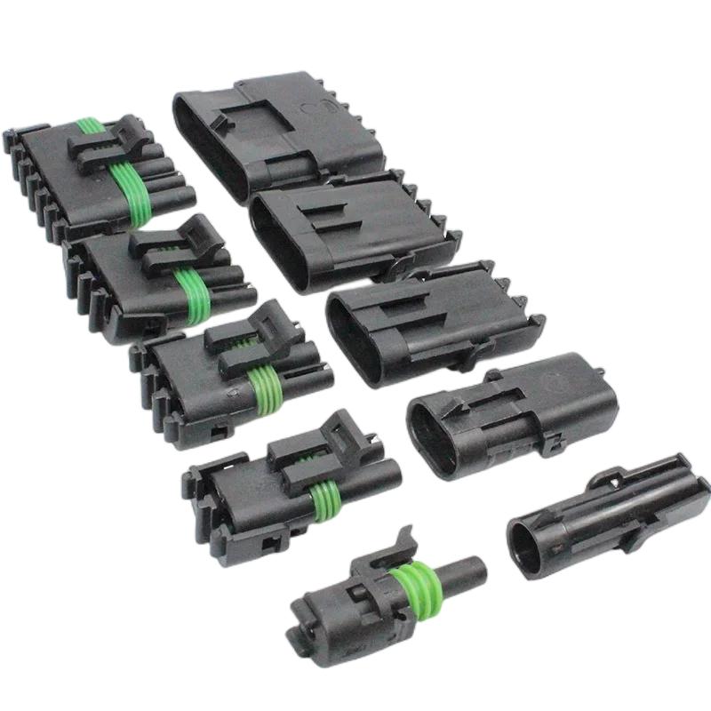 5/20/100Sets Delphi 2.5 Series GM Automobile 1/2/3/4/6Pin Waterproof Male&Female Connector Plug 12010975 DJ302/3/4/61Y-2.5-11/21