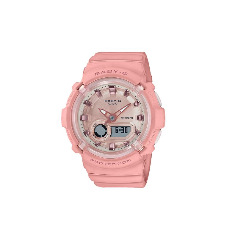 

Casio BABY-G Series Sports Series World Time Stopwatch Automatic Calendar Waterproof Quartz Movement Japanese and Korean Watch BGA-280-4APR-person розовый