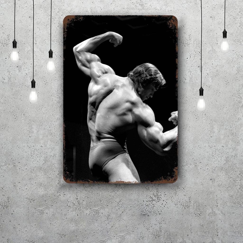 Bodybuilding Funny Bar Metal Sign Retro Plaque Vintage Sign Alcohol Drinker Pub Club Man Cave Kitchen Wall Decoration