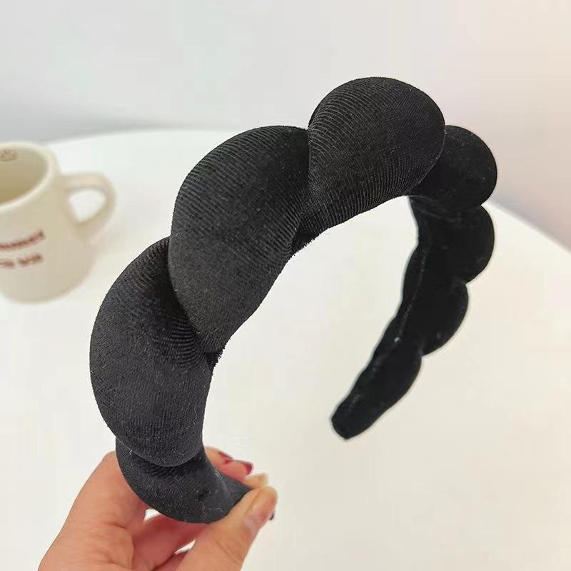 

Headbands Style Versatile Sweet Cloud Shaped Womens Solid Color Accessories Hair чорний