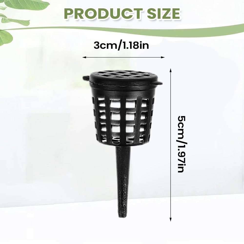 

Fertilizer Basket Nutrient Basket with Cover 50 Pieces Bonsai Fertilizer Pot for Nutrient Root Health Damage Orchid Yard Garden чёрный