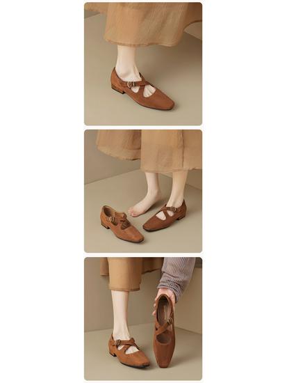 Weiwei Girl Retro Sametové Boty Mary Jane na Silném Podpatku pro Ženy