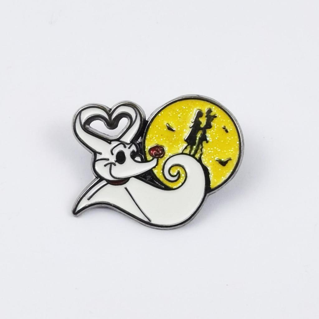 Cute Cartoon Animal Brooch - Denim Cat, Moon Rabbit Metal Badge for Backpacks