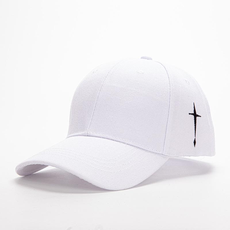 Men and Women Polyester Cotton Four Seasons Embroidered Cross Casual Versatile Sun Hat Women's Sun Protection Hat New Baseball Cap