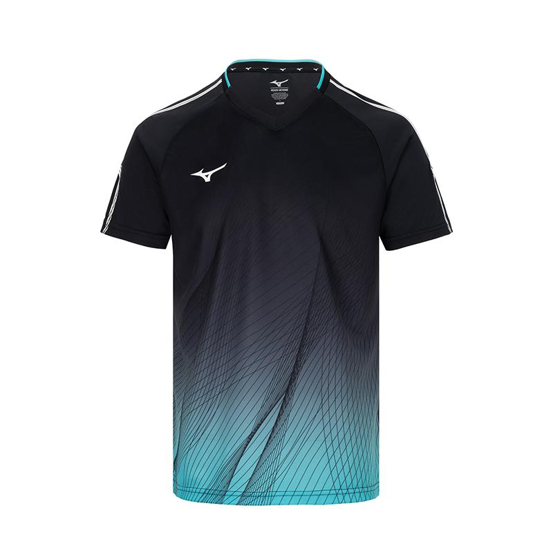 Mizuno T-Shirts Unisex V-Ausschnitt Dünn Gerader Schnitt C2CA53Z1