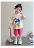 Girls' Summer Short Sleeved Set 2026 New Children's Summer Shorts Two Piece Set Baby Stylish Sportswear