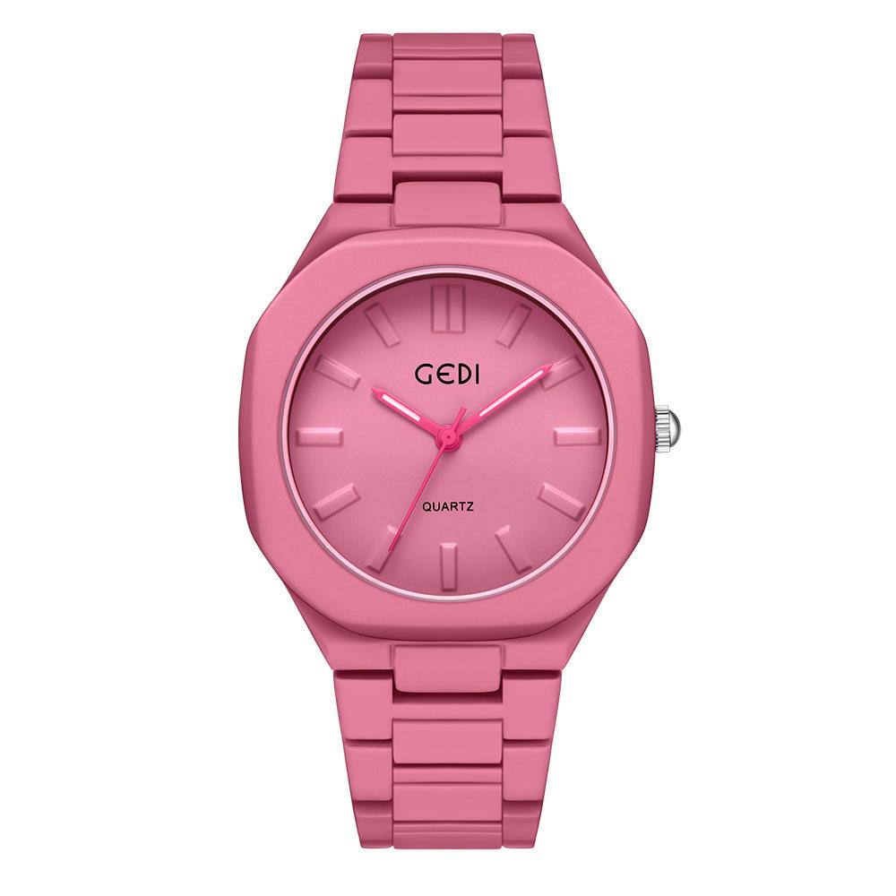 Dopamine Fashion Women S Watch, Simple Niche High-Value Candy-Colored Watch, Women S Waterproof Quartz Watch розы красного
