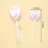 Single Bow Candle Beautiful Cake Decoration Plug-in Pink and White Cartoon Lollipop Birthday Candle